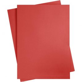 Gekleurd Karton, A2, vel 420x594 mm, 180 gr, rood, 10 vel/ 1 doos [HOB-21514]