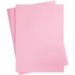 Gekleurd Karton, A2, vel 420x594 mm, 180 gr, lichtroze, 10 vel/ 1 doos [HOB-21516]