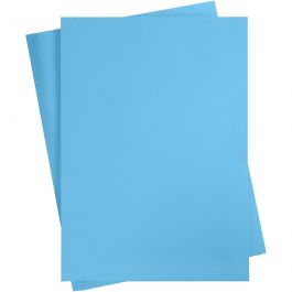 Gekleurd Karton, A2, vel 420x594 mm, 180 gr, blauw, 10 vel/ 1 doos [HOB-21520]