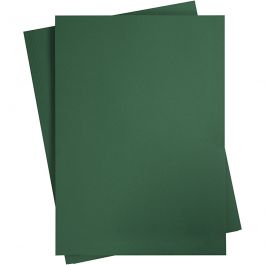Gekleurd Karton, A2, vel 420x594 mm, 180 gr, donkergroen, 10 vel/ 1 doos [HOB-21524]