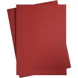 Gekleurd Karton, A2, vel 420x594 mm, 180 gr, donkerrood, 10 vel/ 1 doos [HOB-21529]