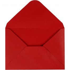 Enveloppen, afmeting envelop 11,5x16 cm, 110 gr, rood, 10 stuk/ 1 doos [HOB-217013]
