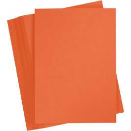 Gekleurd Karton, A4, vel 210x297 mm, 180 gr, oranje, 100 vel/ 1 doos [HOB-21713]