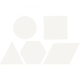 Kruissteken karton, geometrisch, afm 10-17 cm, wit, 20 stuk/ 1 doos [HOB-21949]
