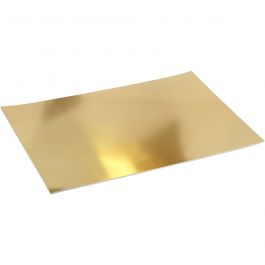 Metallic Foliekarton, A2, vel 420x594 mm, 280 gr, goud, 10 vel/ 1 doos [HOB-220840]