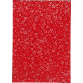 Papier, A4, vel 210x297 mm, 80 gr, rood, 20 vel/ 1 doos [HOB-221003]