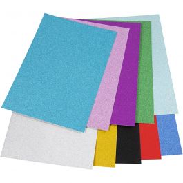 Glitterkarton, A4, 250 gr, 50 vel/ 1 doos [HOB-230460]