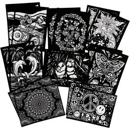 Velour plaatjes, afm 25x19 cm, 16 stuk/ 1 doos [HOB-23351]