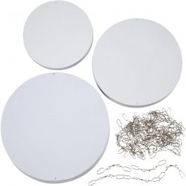 Mobielen blanco, d 12+15+18 cm, 300 gr, 20 set/ 1 doos [HOB-23580]