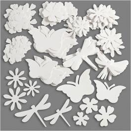 Uitgestanste vormen, afm 4,5-12 cm, 240 gr, wit, 362 stuk/ 1 doos [HOB-23839]