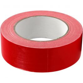 Canvas tape, B: 38 mm, rood, 25 m/ 1 rol [HOB-24644]