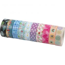 Masking Tape, B: 15 mm, 10x10 m/ 1 doos [HOB-25215]