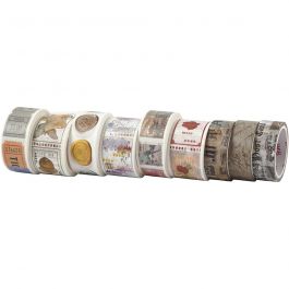 Masking tape, L: 3+5 M, B: 15+25 mm, 9 rol/ 1 doos [HOB-25246]