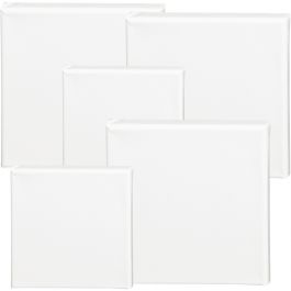 Canvas, D: 1,6 cm, afm 15x15 cm, 360 gr, wit, 40 stuk/ 1 doos [HOB-257219]