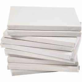 Gespannen canvas, D: 1,6 cm, A2, afm 42x60 cm, 280 gr, wit, 20 stuk/ 1 doos [HOB-25739]