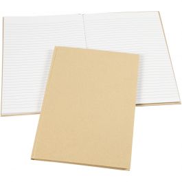 Notitieboek, A4, vel 210x297 mm, 60 gr, bruin, 1 stuk [HOB-264550]
