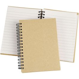 Spiraal gebonden notitieboek, A6, vel 105x148 mm, 60 gr, bruin, 1 stuk [HOB-265530]