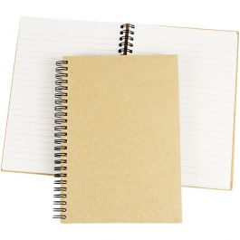 Spiraal gebonden notitieboek, A5, vel 148x210 mm, 60 gr, bruin, 1 stuk [HOB-265540]