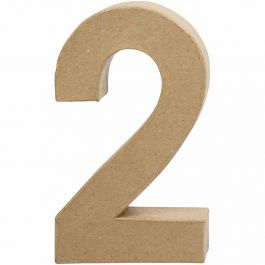 Cijfer, 2, H: 20,5 cm, B: 12 cm, dikte 2,5 cm, 1 stuk [HOB-26630]