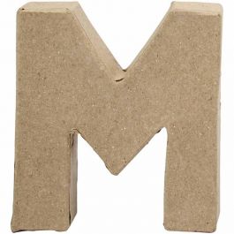 Letter, M, H: 10 cm, B: 9 cm, dikte 1,7 cm, 1 stuk [HOB-26651]