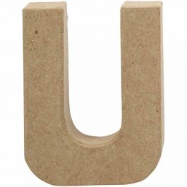 Letter, U, H: 10 cm, B: 8 cm, dikte 1,7 cm, 1 stuk [HOB-26659]