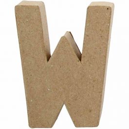 Letter, W, H: 10 cm, B: 8,3 cm, dikte 1,7 cm, 1 stuk [HOB-26661]