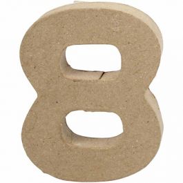 Cijfer, 8, H: 10 cm, B: 7,6 cm, dikte 1,7 cm, 1 stuk [HOB-26675]