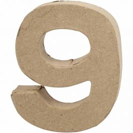 Cijfer, 9, H: 10 cm, B: 8,5 cm, dikte 1,7 cm, 1 stuk [HOB-26676]