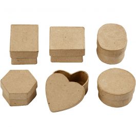 Mini dozen, H: 3 cm, d 4-6 cm, 6stuk/ 1 doos [HOB-268003]