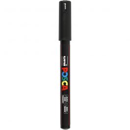 Posca Marker, afm PC-1MR, lijndikte 0,7 mm, extra-fijn, zwart, 1 stuk [HOB-272046]