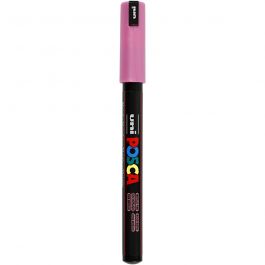 Posca Marker, afm PC-1MR, lijndikte 0,7 mm, extra-fijn, metallic pink, 1 stuk [HOB-272850]