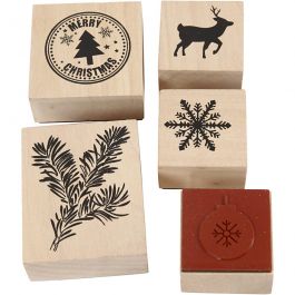 Stempelset, Kerstmis, 5 div/ 1 doos [HOB-27573]