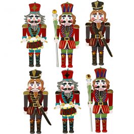 3D stickers, notenkraker, H: 75 mm, B: 30 mm, dikte 7 mm, 6 stuk/ 1 doos [HOB-27697]