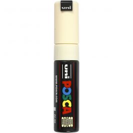 Posca Marker, afm PC-8K, lijndikte 8 mm, breed, ivoor, 1 stuk [HOB-278019]
