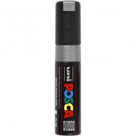 Posca Marker, afm PC-8K, lijndikte 8 mm, breed, zilver, 1 stuk [HOB-278805]