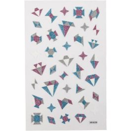 Glitter stickers, diamanten, vel 10x16 cm, 1 vel [HOB-280021]