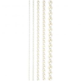 Halve plakparels, afm 2-8 mm, wit, 140 stuk/ 1 doos [HOB-28316]