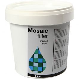 Mozaïekvoeg, zwart, 1000 ml/ 1 emmer [HOB-28456]