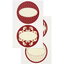 Stickers, d 6,5 cm, vel 9x14 cm, 4 div vellen/ 1 doos [HOB-28505]