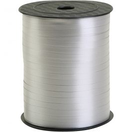 Cadeaulint, B: 5 mm, zilver, 400 m/ 1 rol [HOB-557488]