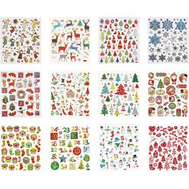 Stickerboek, kerstmis, vel 15x16,5 cm, 12 vel/ 1 doos [HOB-28969]