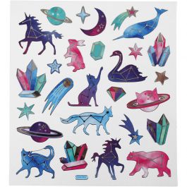 Stickers, Dieren, vel 15x16,5 cm, 1 vel [HOB-29044]