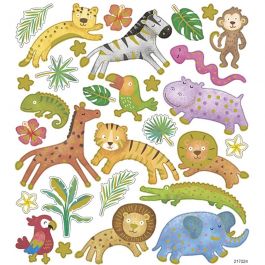 Stickers, wilde dieren, vel 15x16,5 cm, 1 vel [HOB-29077]