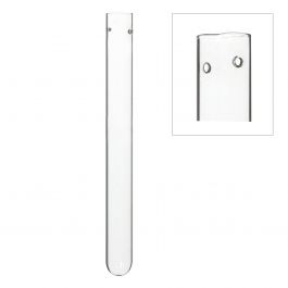 Glazen reageerbuis 2cm diameter 20cm hoog, met 2 gaten (set van 12 stuks) [IFS-29113]