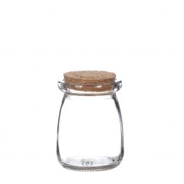 Glazen potje met kurk Ø5,5cm en 7,5cm hoog (24 st.) [IFS-29152]