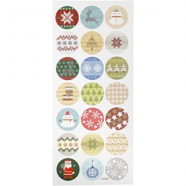 Stickers, kerstborduursels, vel 10x23 cm, 1 vel [HOB-29162]