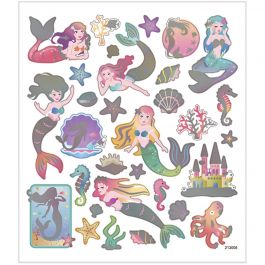 Stickers, zeemeerminnen, vel 15x16,5 cm, 1 vel [HOB-29170]