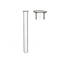 Glazen reageerbuis 1,5 cm diameter 15 cm hoog, met ring (set van 12 stuks) [IFS-29202]