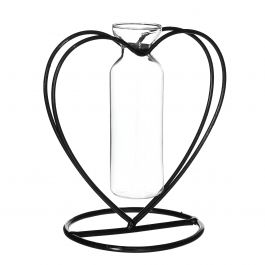 Metalen hart met buis Ø10 h.10,5 cm (6 st) [IFS-29293]