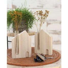 Huis standaard met reageerbuis 14cm hoog (6 st.) [IFS-29649]